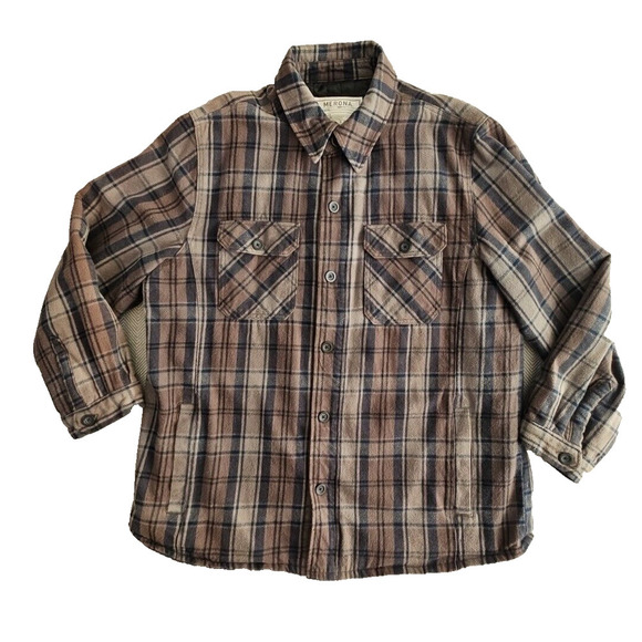 Quilted Heavy Flannel Jacket Men's XXL Five Pockets Workcore Weatherwear Y2K - Picture 1 of 16